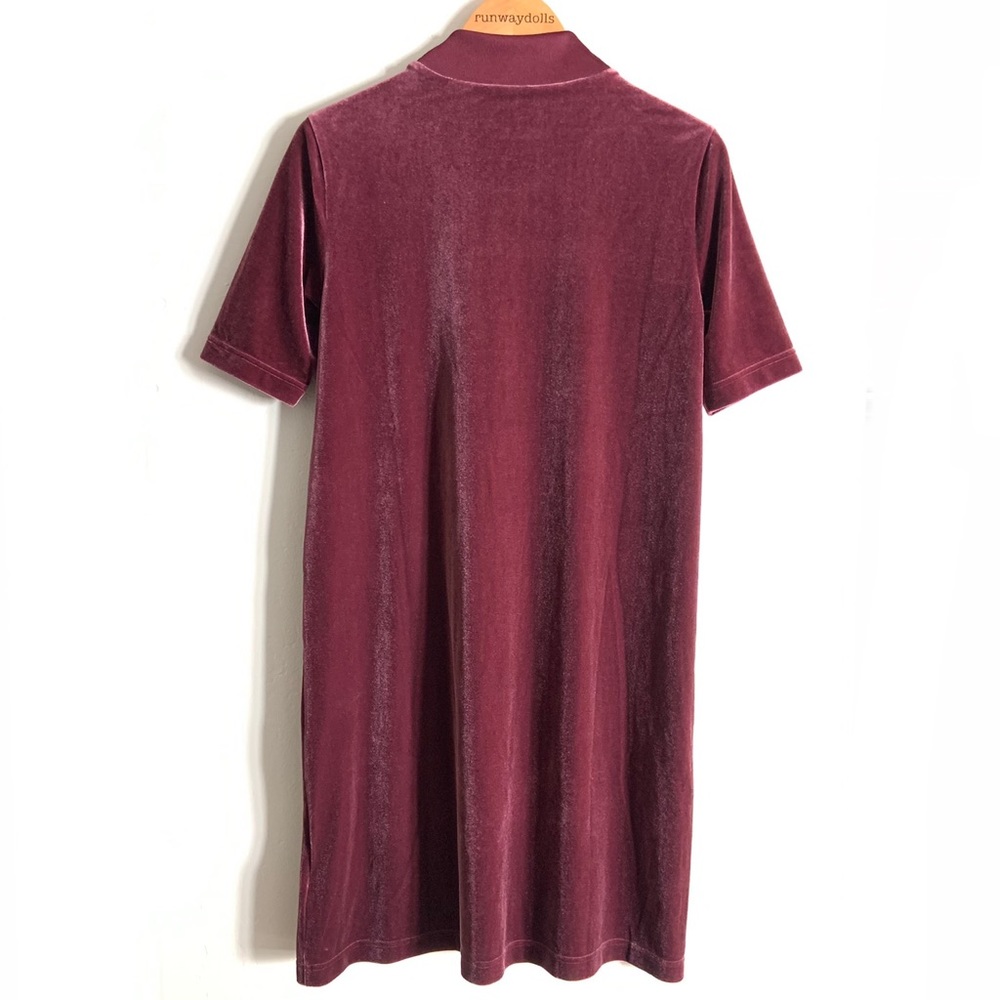 Adidas Velvet Vibes Maroon Mini Dress Small - Picture 3 of 10